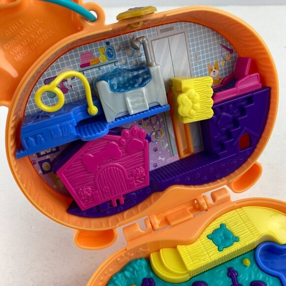 Polly Pocket Cute Corgi Puppy Dog Compact Open Close Kids Toy Pretend Play - Picture 7 of 16